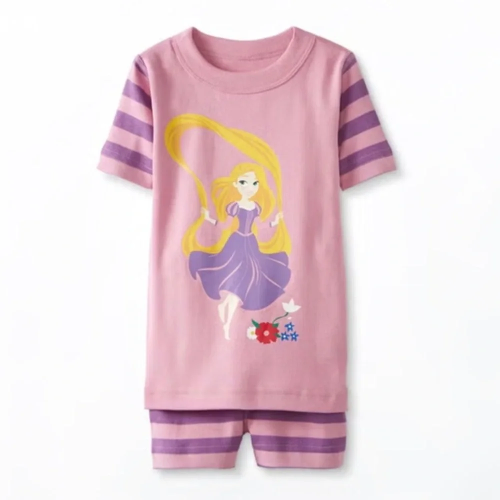 HANNA ANDERSSON DISNEY PRINCESS SHORT JOHN PAJAMA SET IN RAPUNZEL